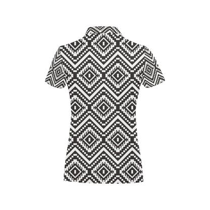 Tribal Pattern Print Design LKS303 Women's Polo Shirt