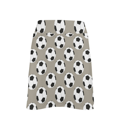 Soccer Ball Print Design LKS302 17" Golf & Pickleball Skort with Pockets