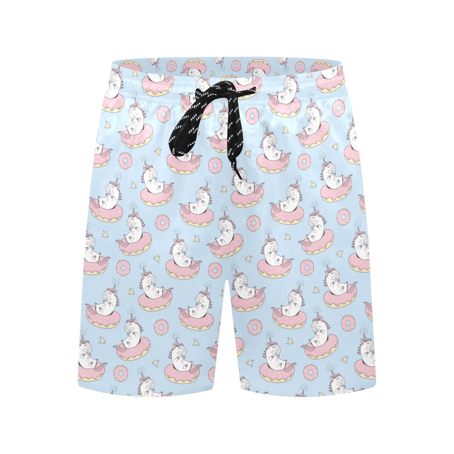 Unicorn Print Design LKS303 Men's Swim Trunks Beach Shorts