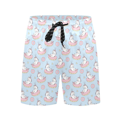 Unicorn Print Design LKS303 Men's Swim Trunks Beach Shorts