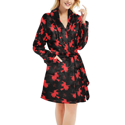 Witch Print Design LKS308 Women's Fleece Robe