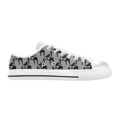Piano Print Design LKS404 Women's White Low Top Shoes