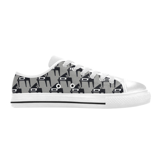 Piano Print Design LKS404 Women's White Low Top Shoes