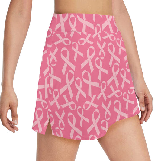 Breast Cancer Awareness Themed 17" Golf & Pickleball Skort with Pockets