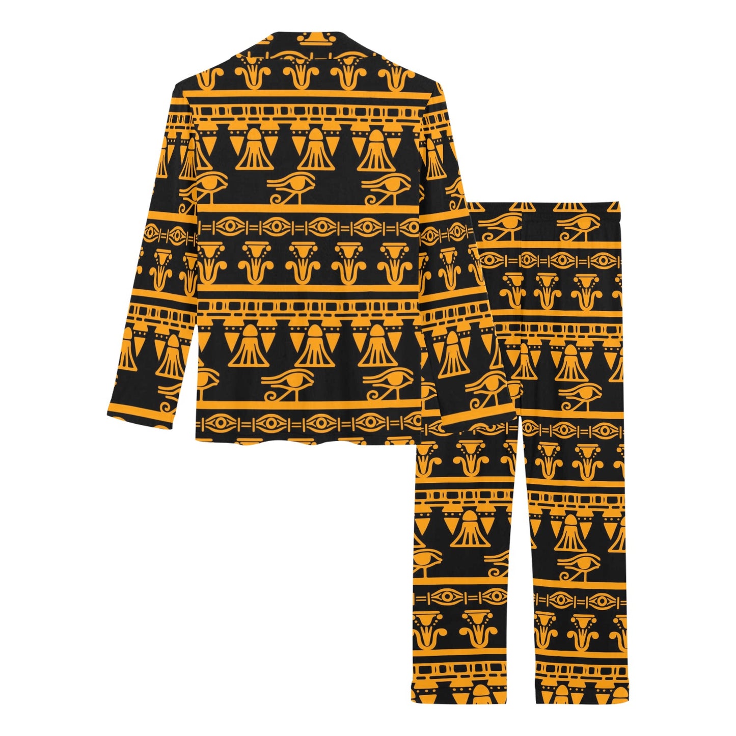 Eye of Horus Tribal Egypt Pattern Women's Long Pajama Set
