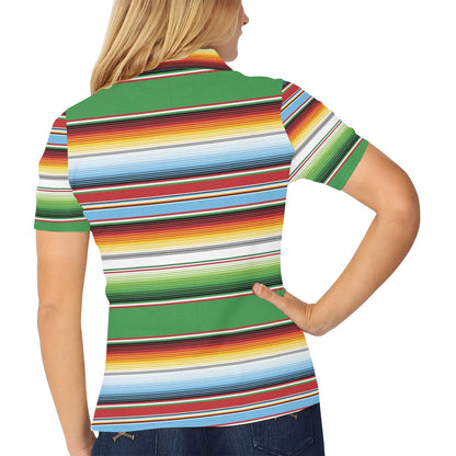 Serape Print Design LKS302 Women's Polo Shirt