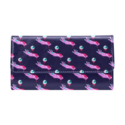 Zombie Pink Hand Design Pattern Print Women's Trifold Wallet