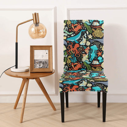 Underwater Animal Print Design LKS301 Dining Chair Slipcover