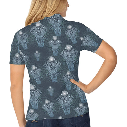 Elephant Mandala Women's Polo Shirt