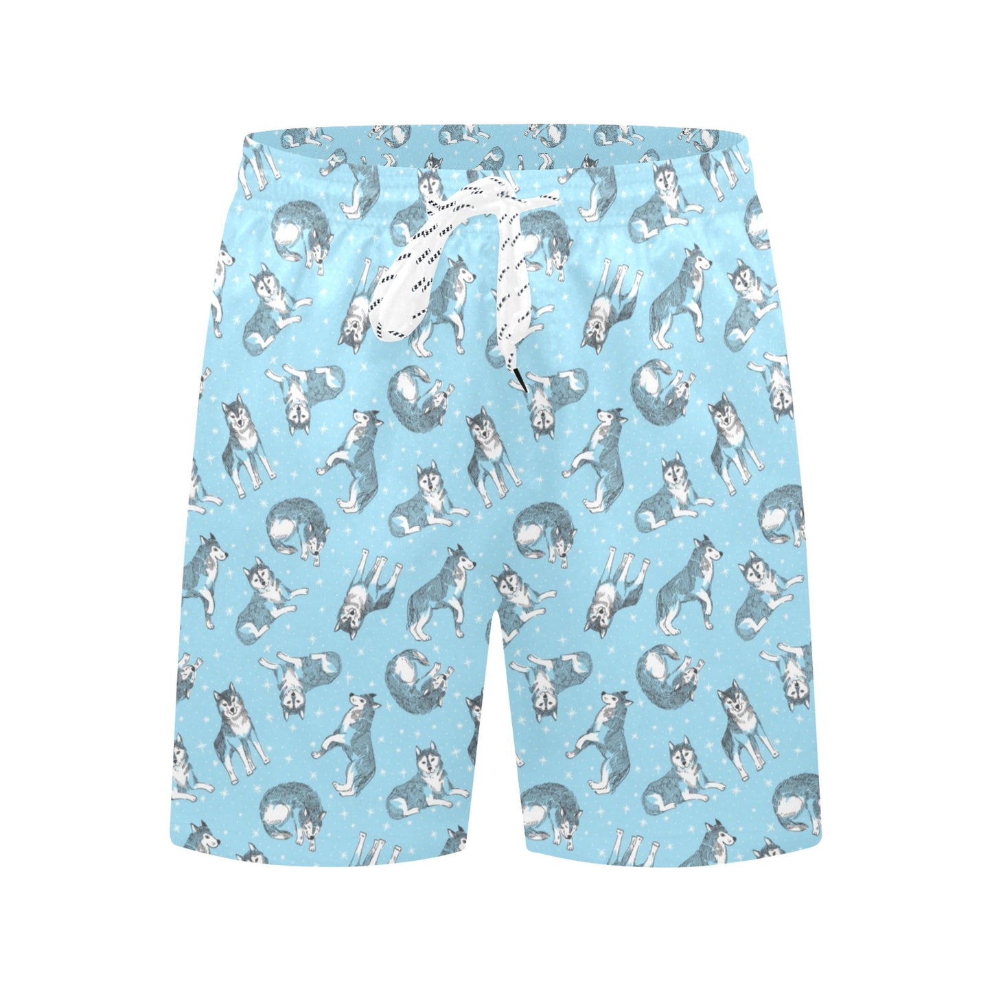 Wolf Design Print Pattern Men's Swim Trunks Beach Shorts