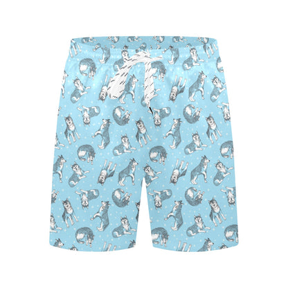 Wolf Design Print Pattern Men's Swim Trunks Beach Shorts