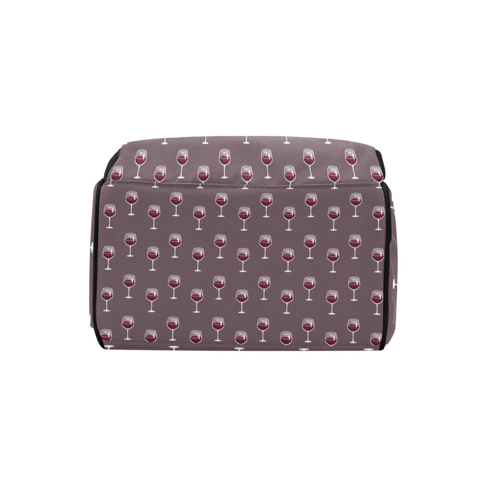 Wine Glass Pattern Print Design LKS305 Diaper Bag Backpack