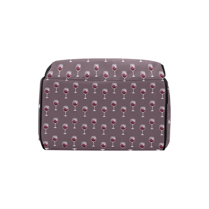 Wine Glass Pattern Print Design LKS305 Diaper Bag Backpack