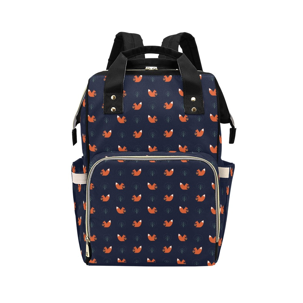 Squirrel Print Design LKS303 Diaper Bag Backpack
