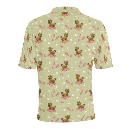 Yorkshire Cute Terriers Print Design LKS301 Men Polo Shirt