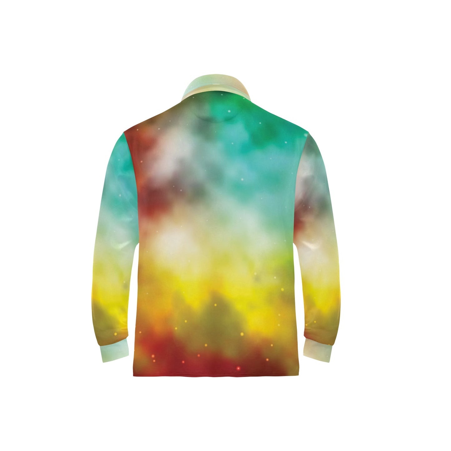 Nebula Pattern Print Design A04 Long Sleeve Polo Shirt For Men's