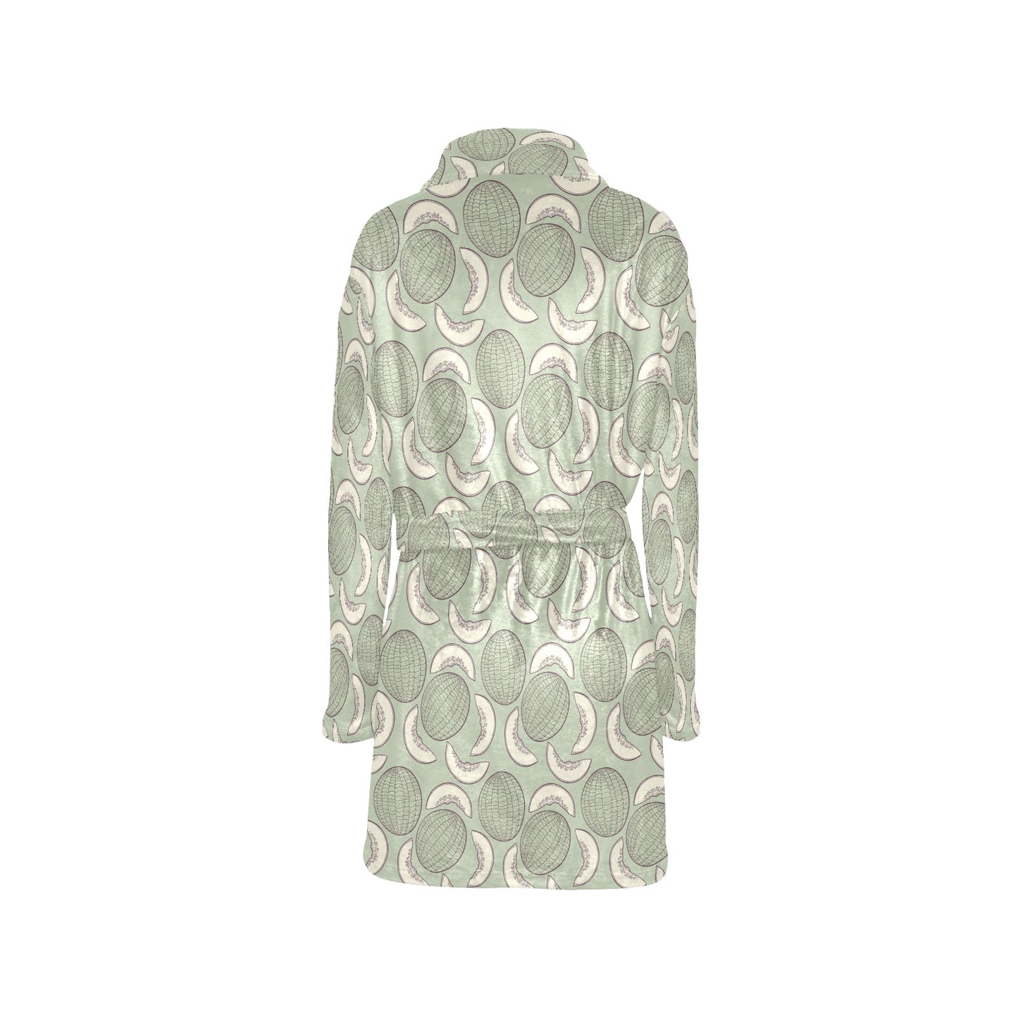 Cantaloupe Pattern Print Design 01 Women's Fleece Robe