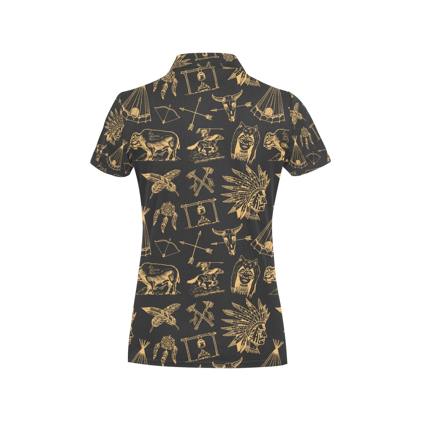 American indian Gold Style Women's Polo Shirt