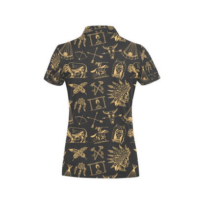 American indian Gold Style Women's Polo Shirt