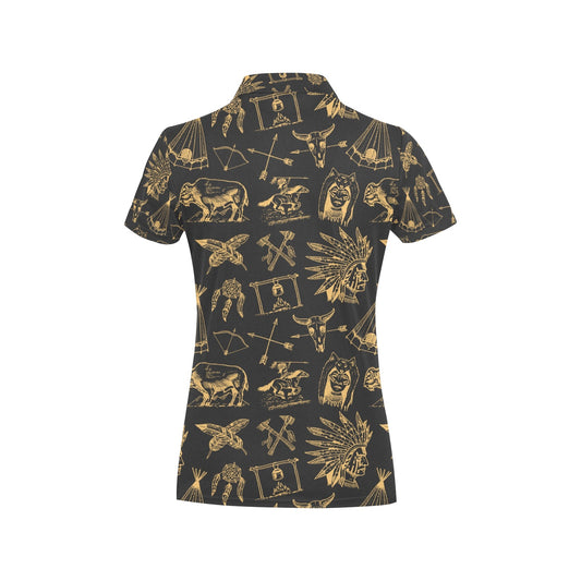 American indian Gold Style Women's Polo Shirt