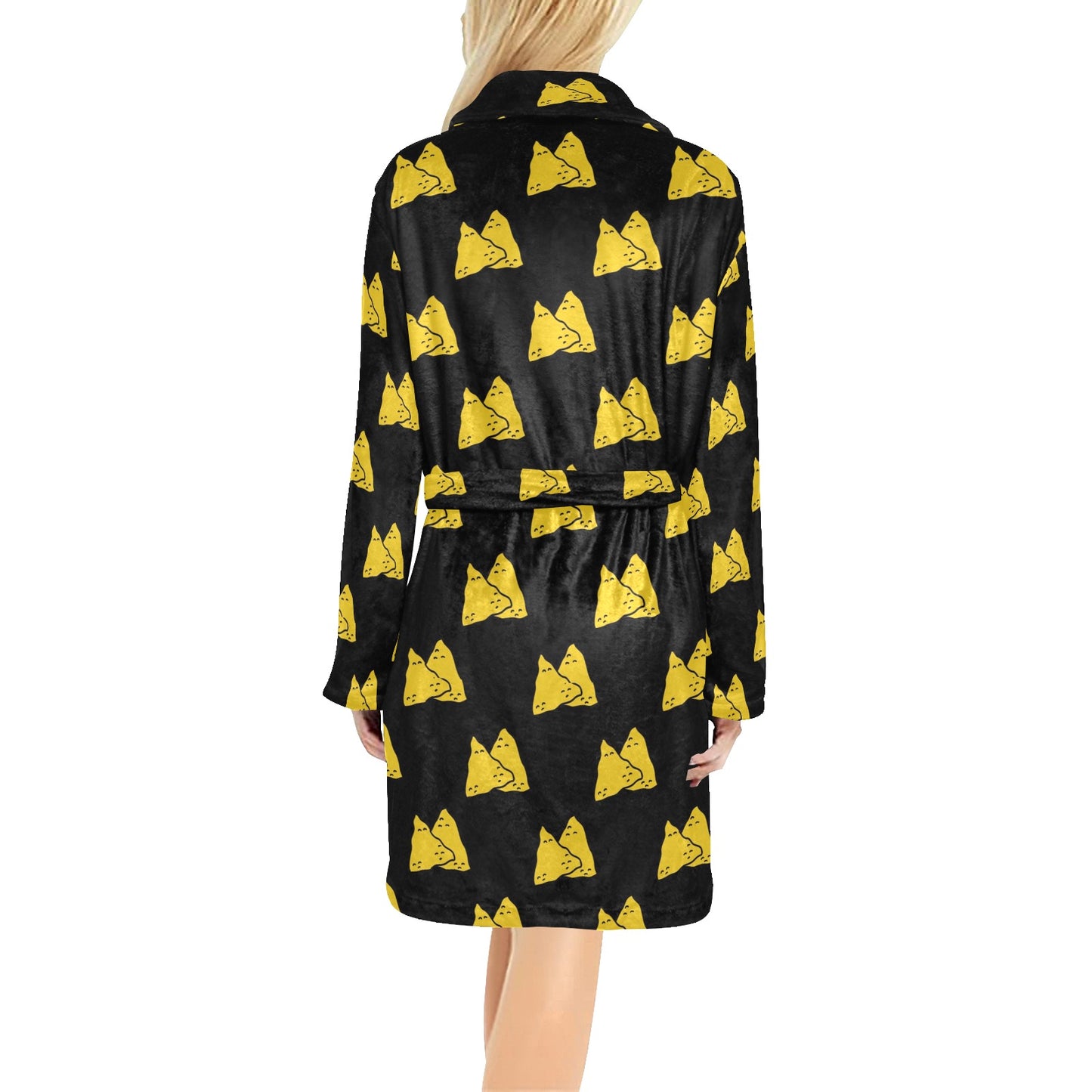 Nachos Pattern Print Design A02 Women's Fleece Robe