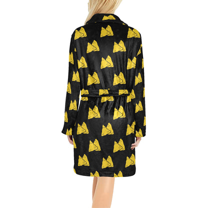 Nachos Pattern Print Design A02 Women's Fleece Robe