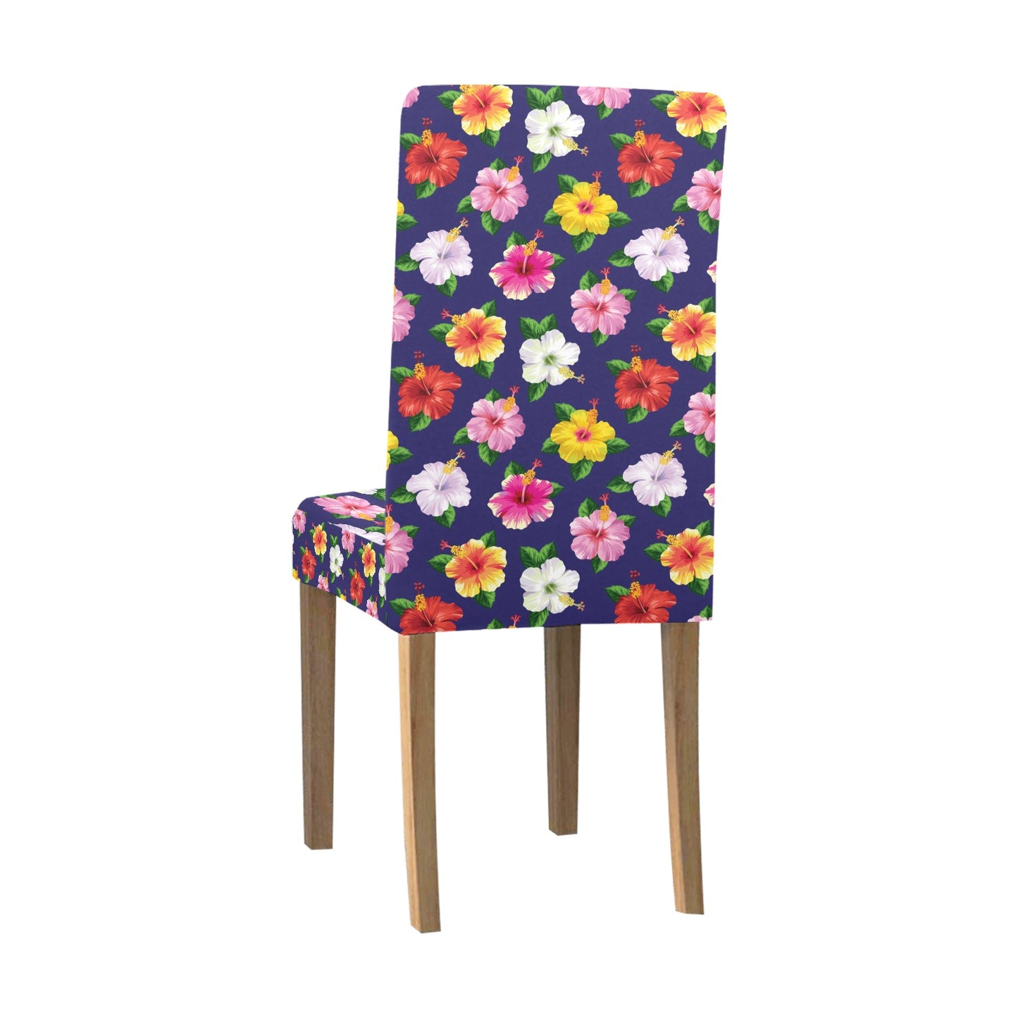 Hibiscus Colorful Print Design LKS301 Dining Chair Slipcover