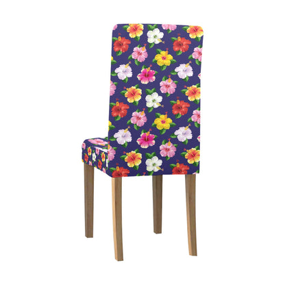 Hibiscus Colorful Print Design LKS301 Dining Chair Slipcover