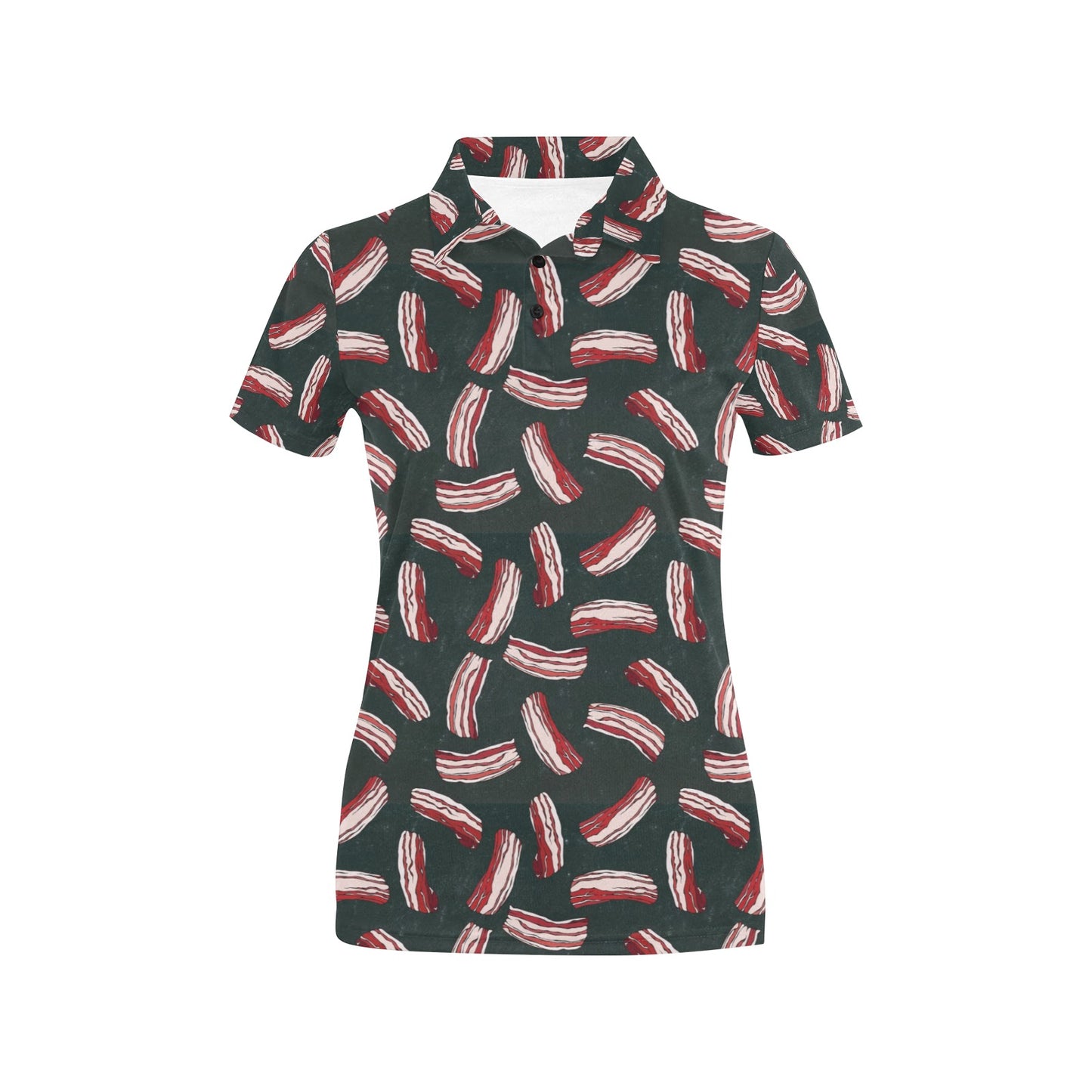 Bacon Pattern Print Design 02 Women's Polo Shirt