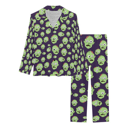 Zombie Print Design LKS303 Women's Long Pajama Set