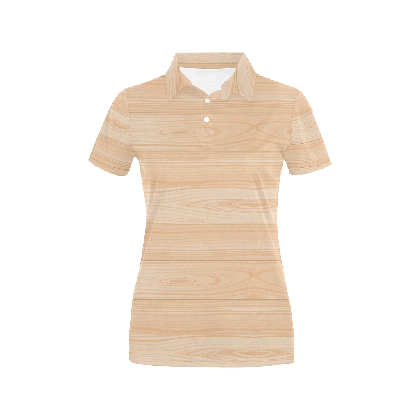 Wood Texture Print Design LKS302 Women's Polo Shirt