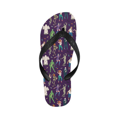 Creepy Zombie Print Design LKS302 Flip Flops