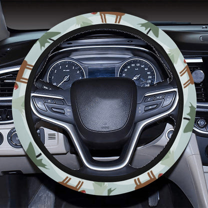 Moose Print Design LKS402 Steering Wheel Cover with Elastic Edge