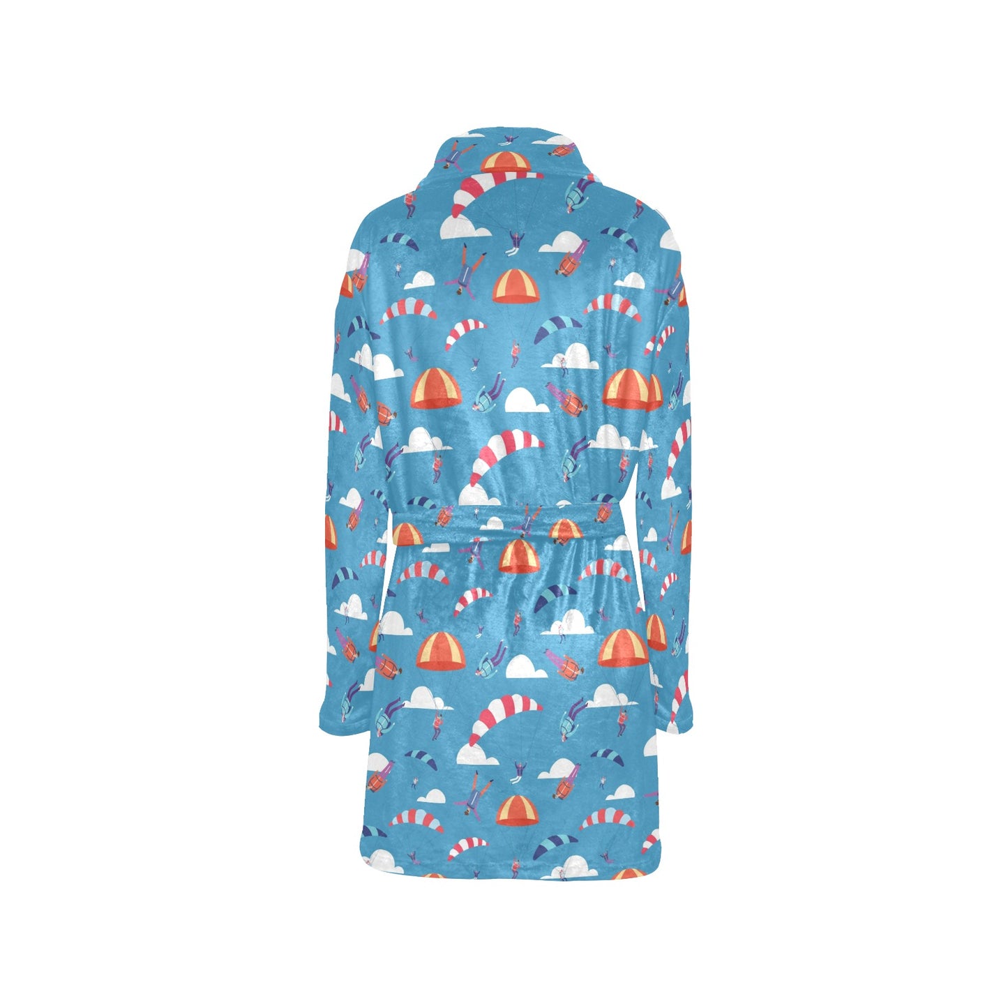 Skydiving Pattern Print Design 03 Women's Fleece Robe