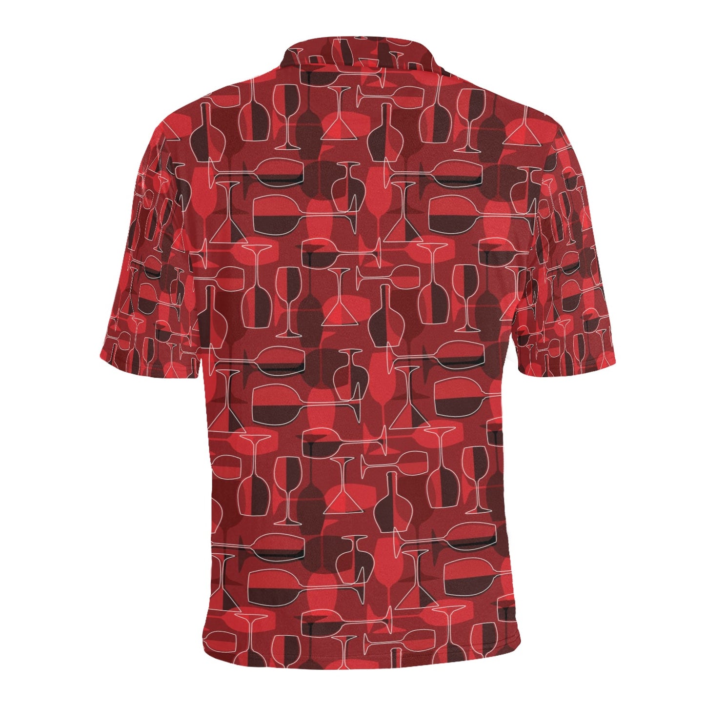 Wine Glass Print Design LKS301 Men Polo Shirt
