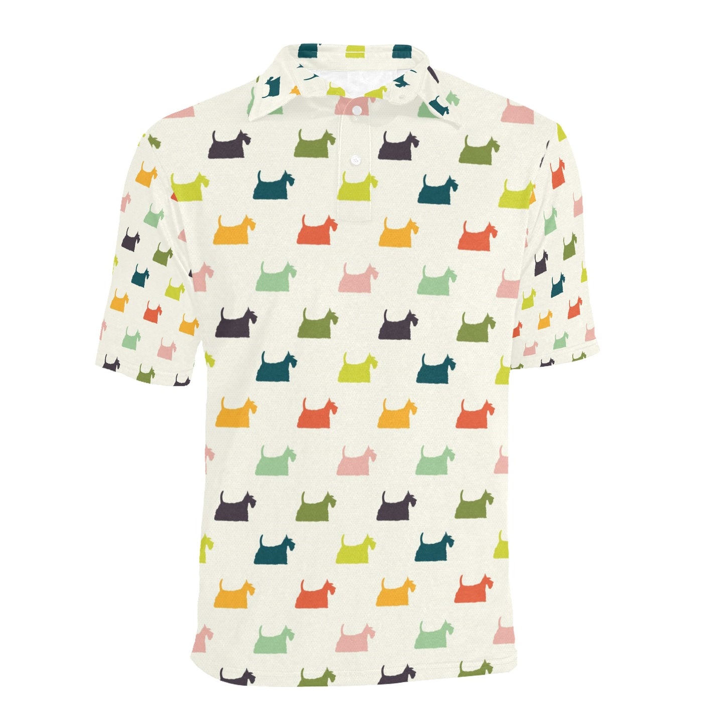 Scottish Terriers Print Design LKS305 Men Polo Shirt