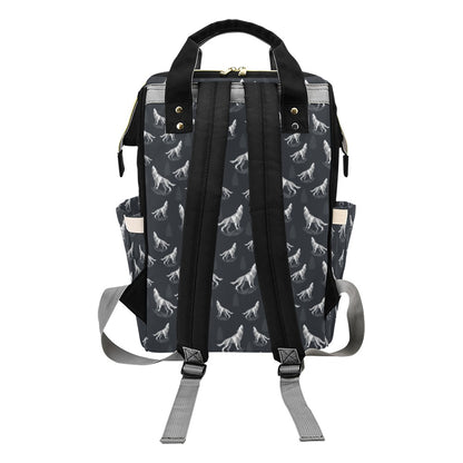 Wolf Print Design LKS303 Diaper Bag Backpack