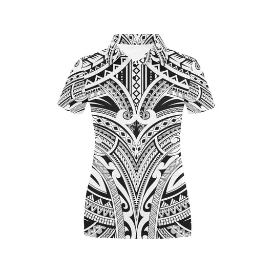 Maori Pattern Print Design 06 Women's Polo Shirt