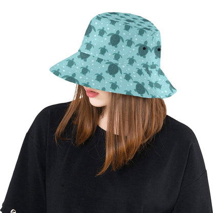 Sea Turtle Print Design LKS305 Unisex Bucket Hat