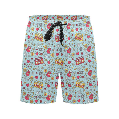 Hippie Print Design LKS307 Men's Swim Trunks Beach Shorts