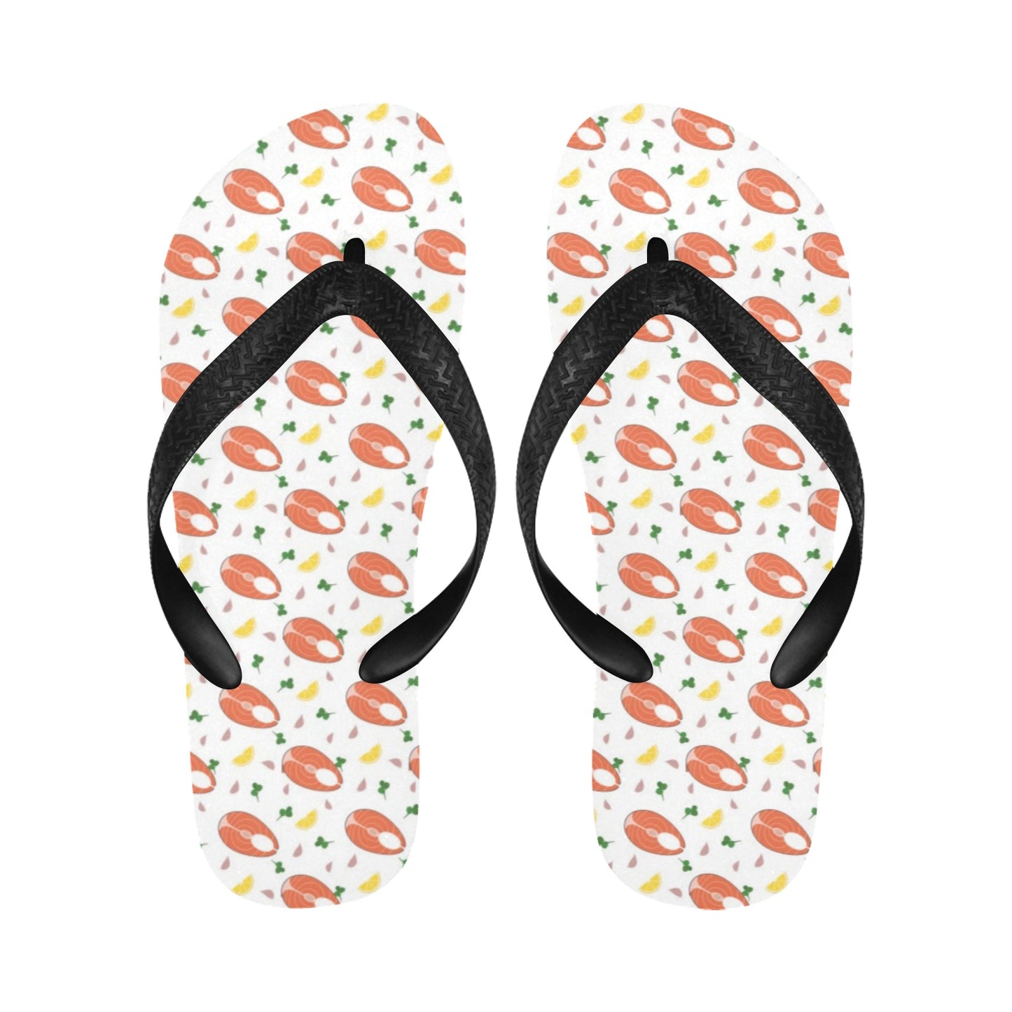 Salmon Steak Print Design LKS303 Flip Flops