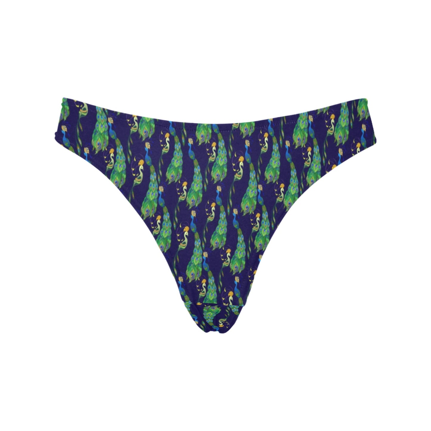 Peacock Art Design Print Women's Thongs