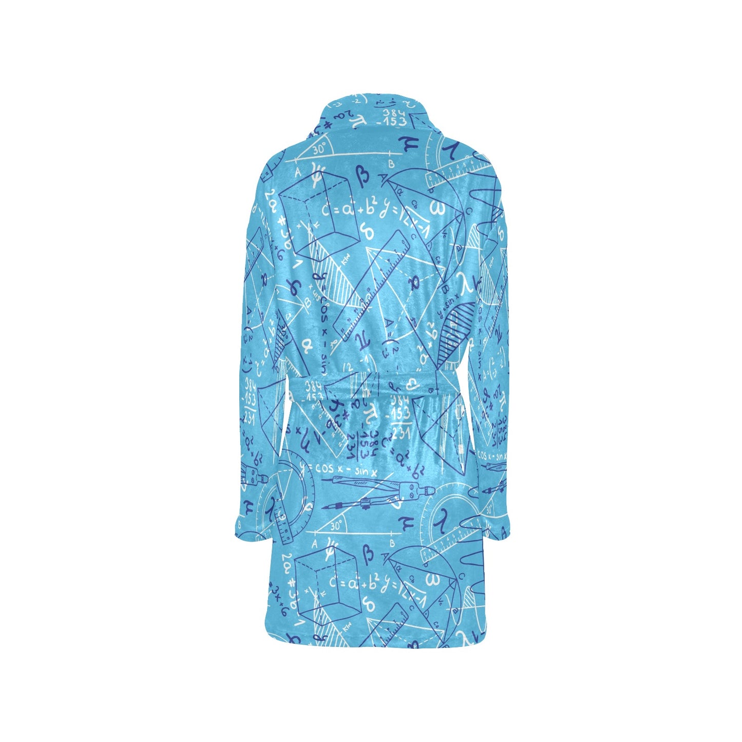 Math Pattern Print Design 02 Women's Fleece Robe
