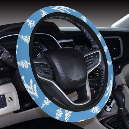 Ski Knit Pattern Print Design LKS302 Steering Wheel Cover with Elastic Edge
