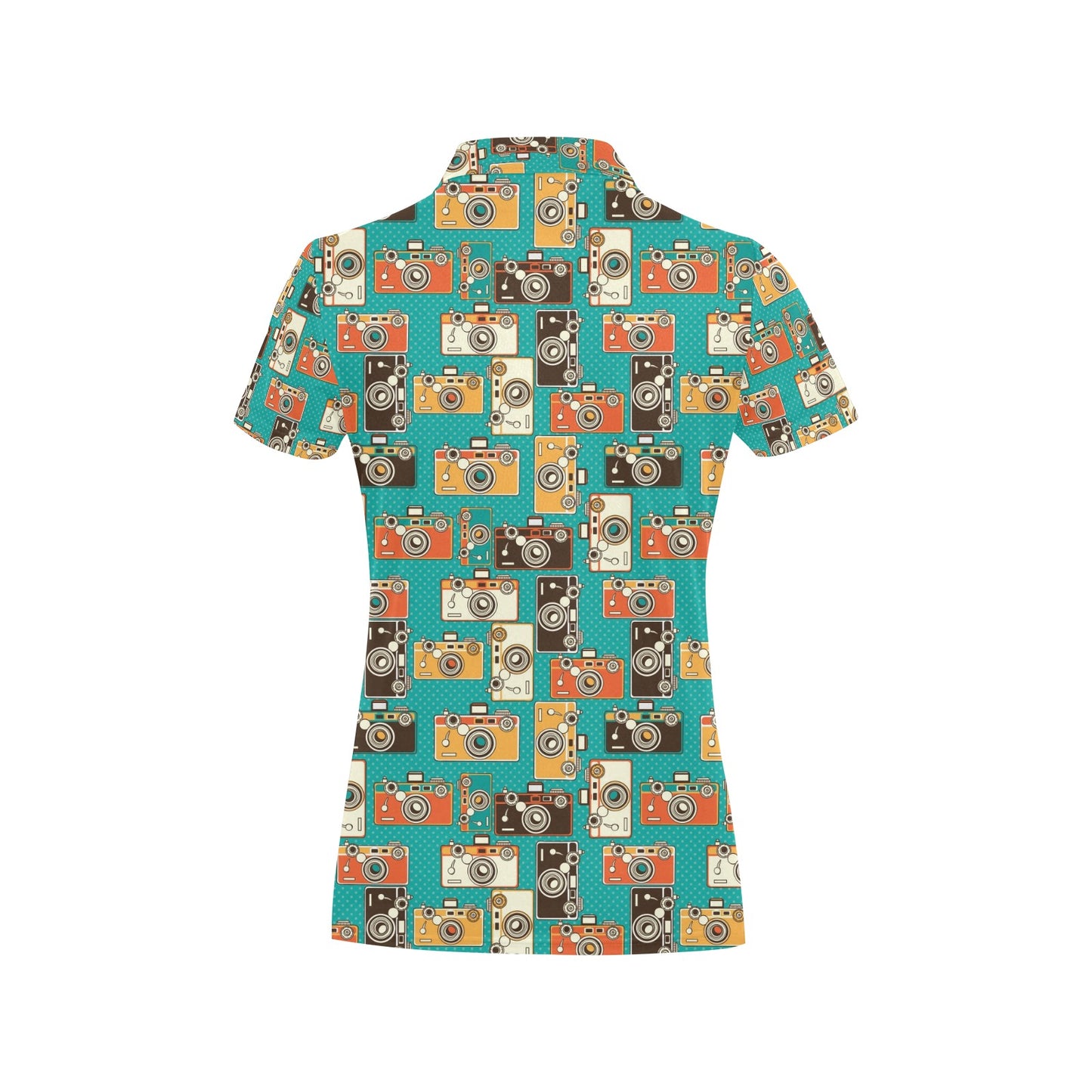 Camera Pattern Print Design 02 Women's Polo Shirt