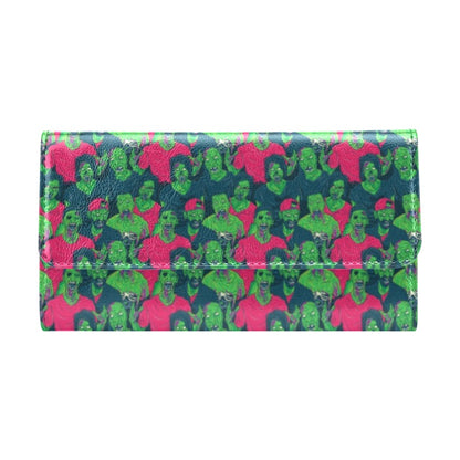 Zombie Themed Design Pattern Print Women's Trifold Wallet