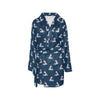 Shark Print Design LKS3010 Women's Fleece Robe