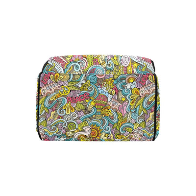 Hippie Print Design LKS301 Diaper Bag Backpack