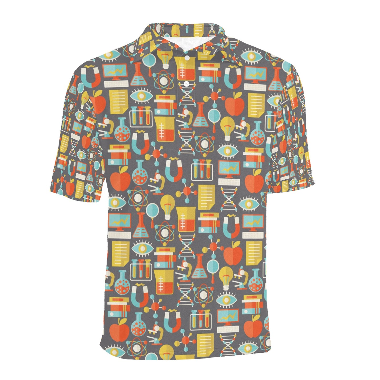 Science Print Design LKS302 Men Polo Shirt