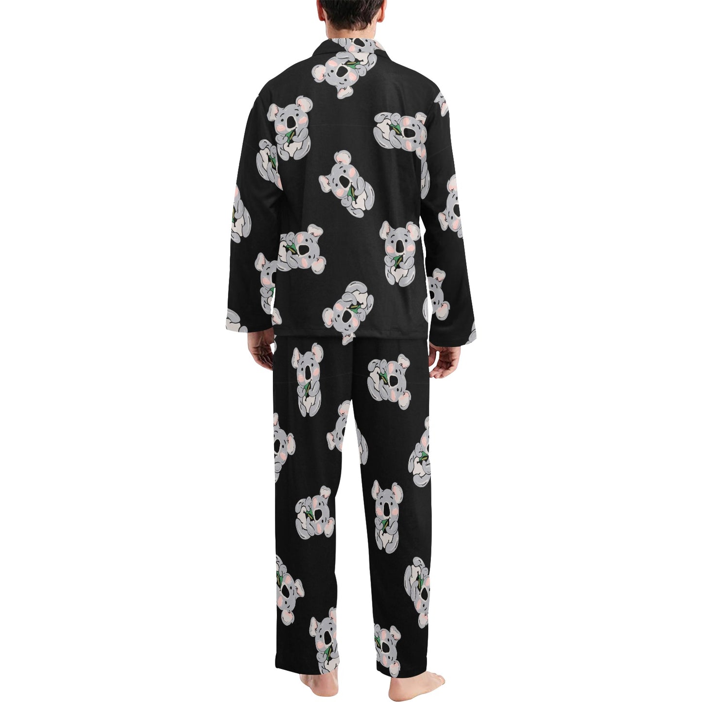 Koala Pattern Print Design 05 Men's Long Pajama Set